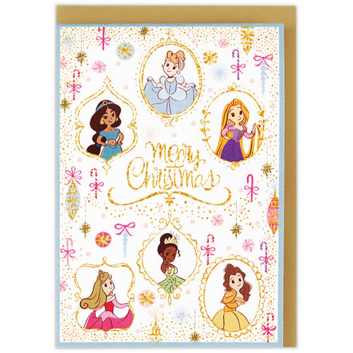 迪士尼公主 閃亮立體聖誕卡