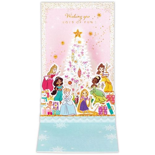迪士尼公主 閃亮立體聖誕卡