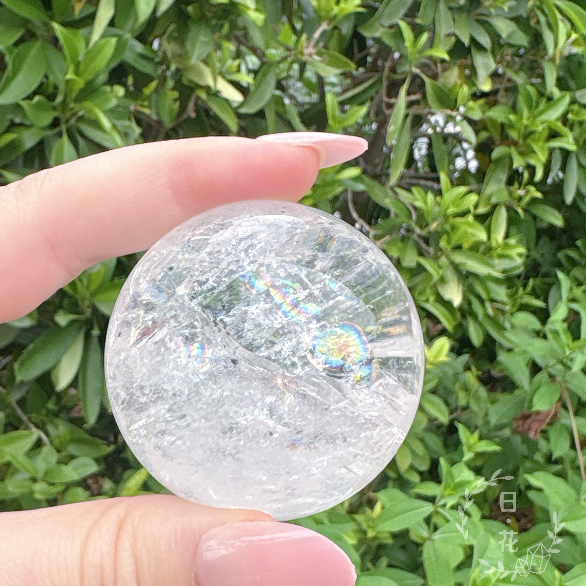 阿賽斯特萊白水晶彩光水晶球擺件 一物一圖