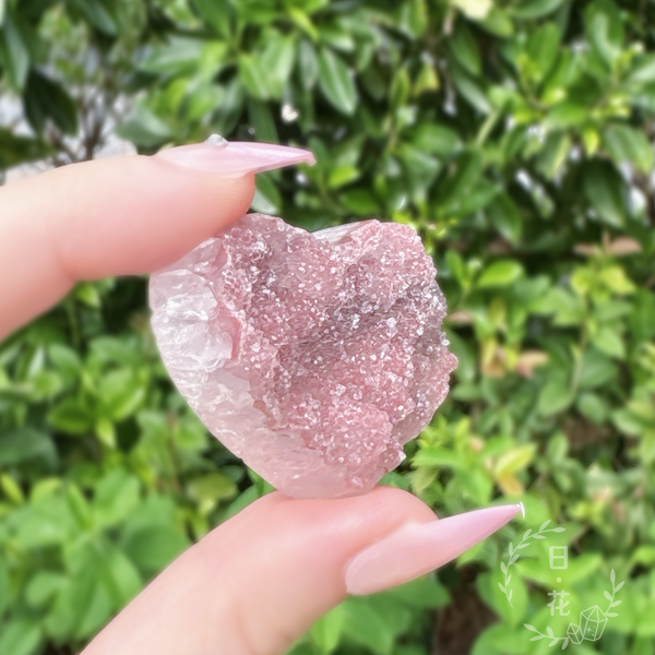 閃閃粉彩晶迷你心形水晶擺件 (一物一圖)