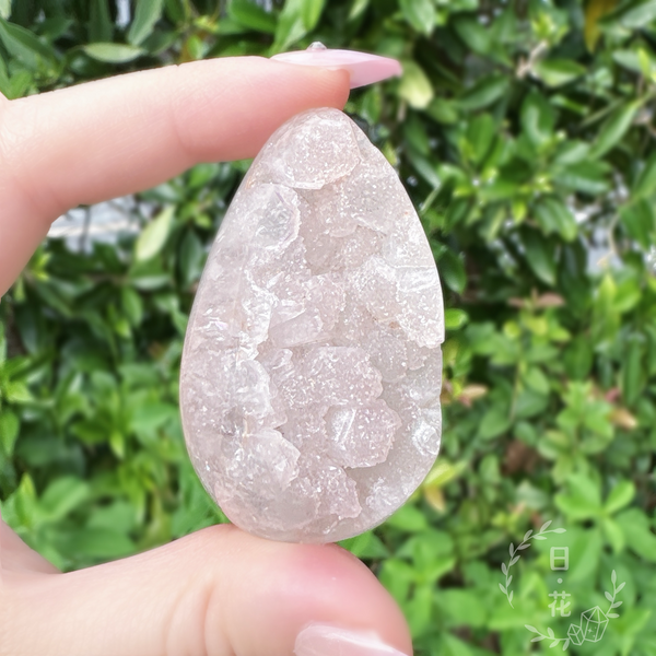 閃閃仙粉色水晶小龍蛋水晶擺件 (一物一圖)