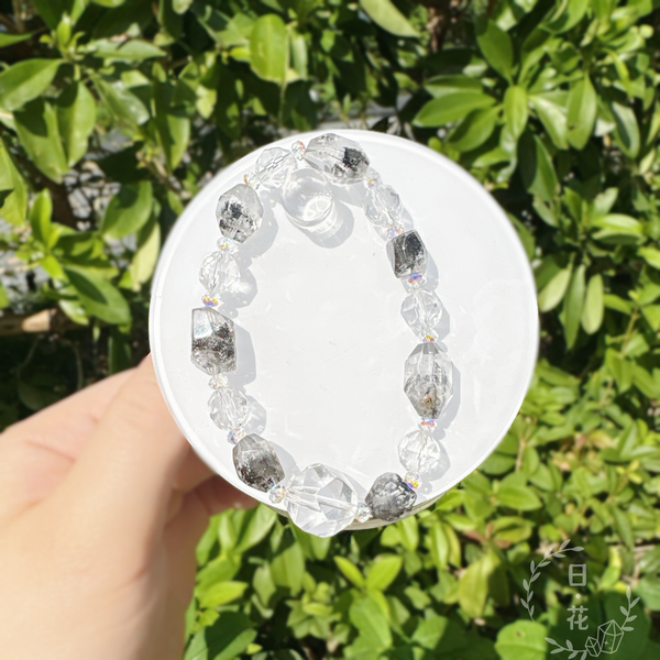 簡約閃切角閃靈鑽10-13.8mm水晶手鏈