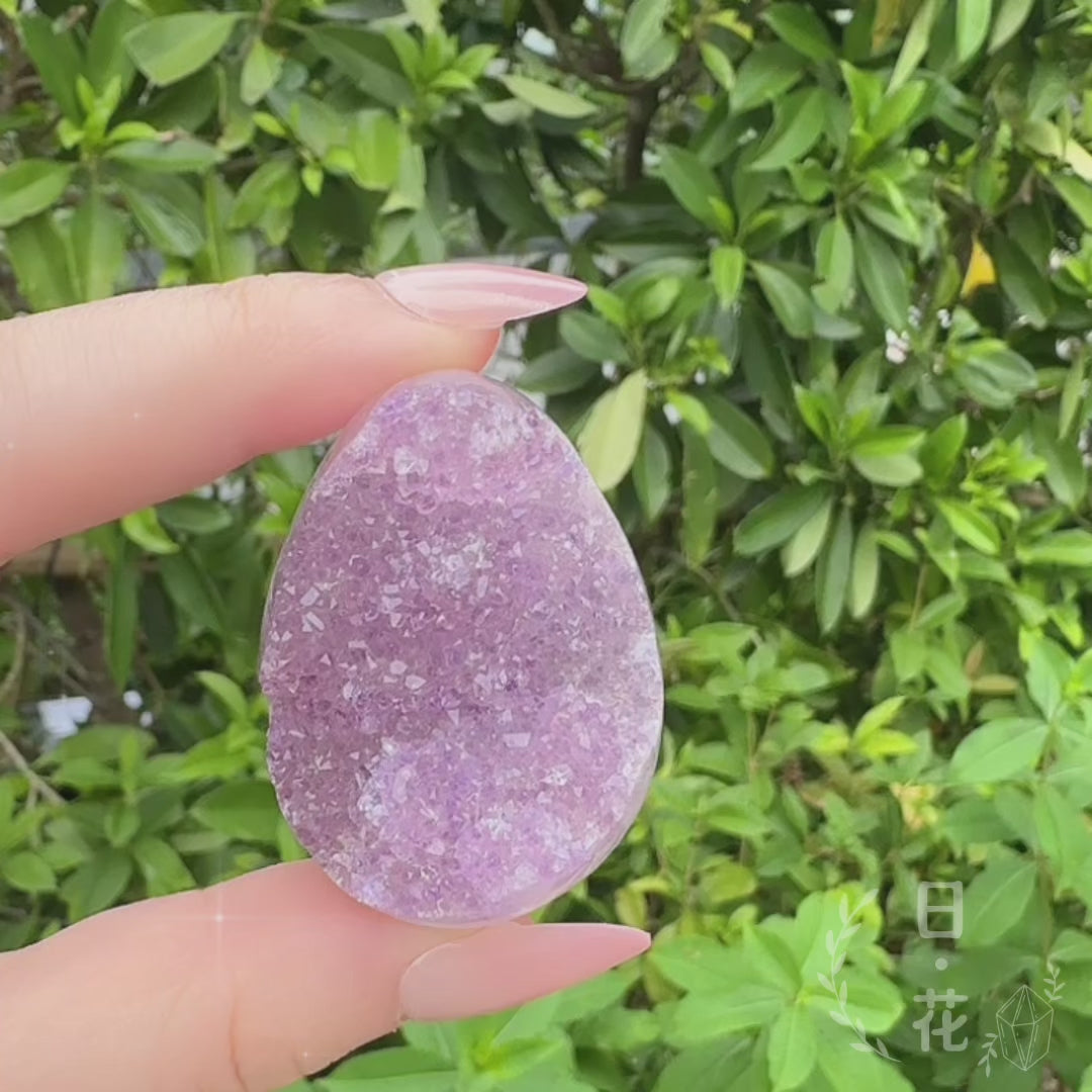閃閃紫色水晶小龍蛋水晶擺件 (一物一圖)