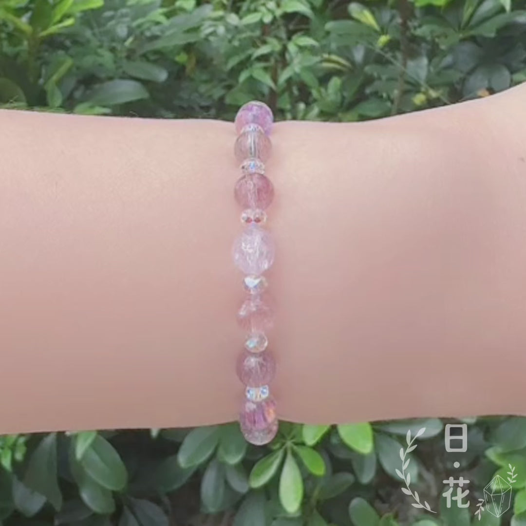 人氣超級七6mm水晶手鏈