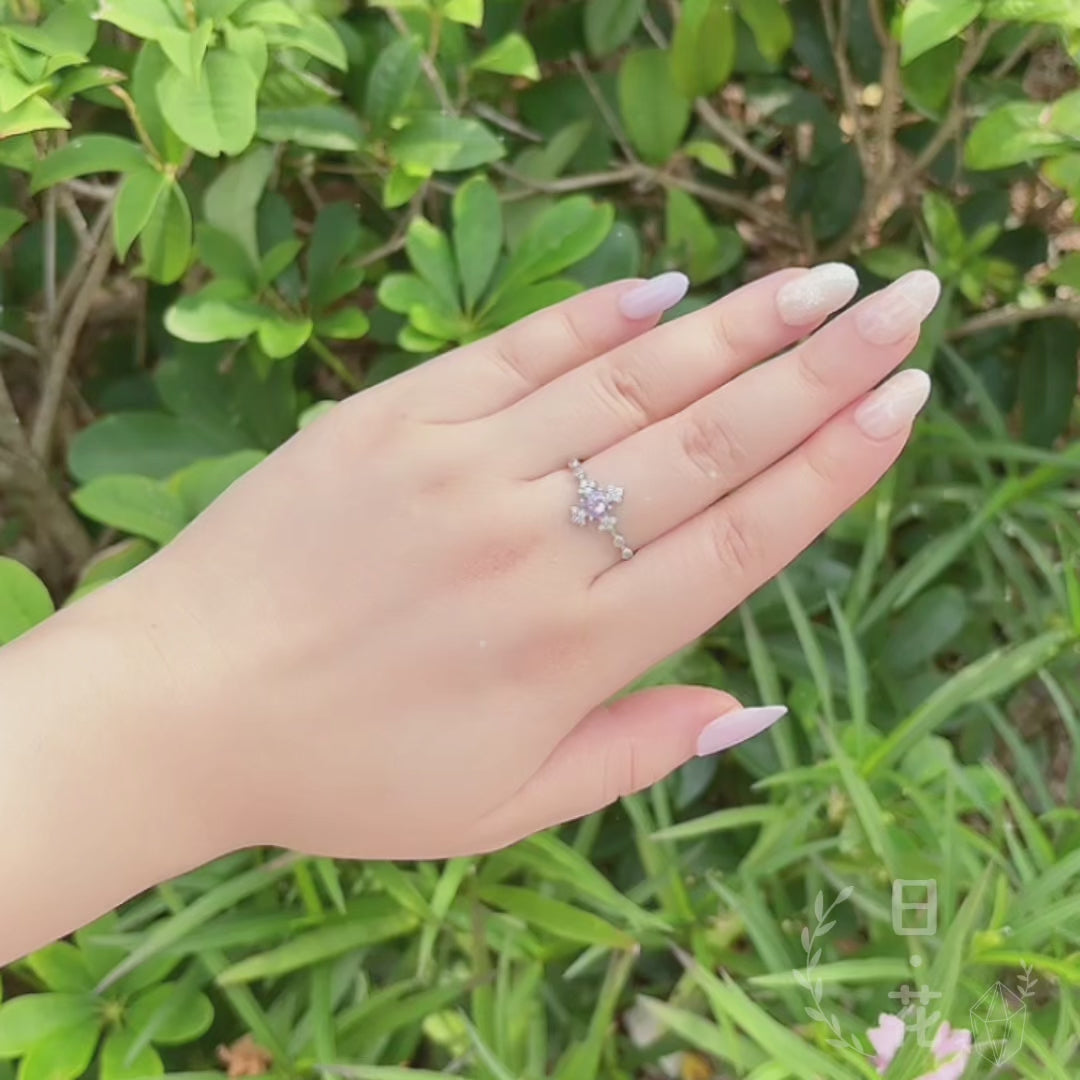 紫水晶高雅款水晶戒指
