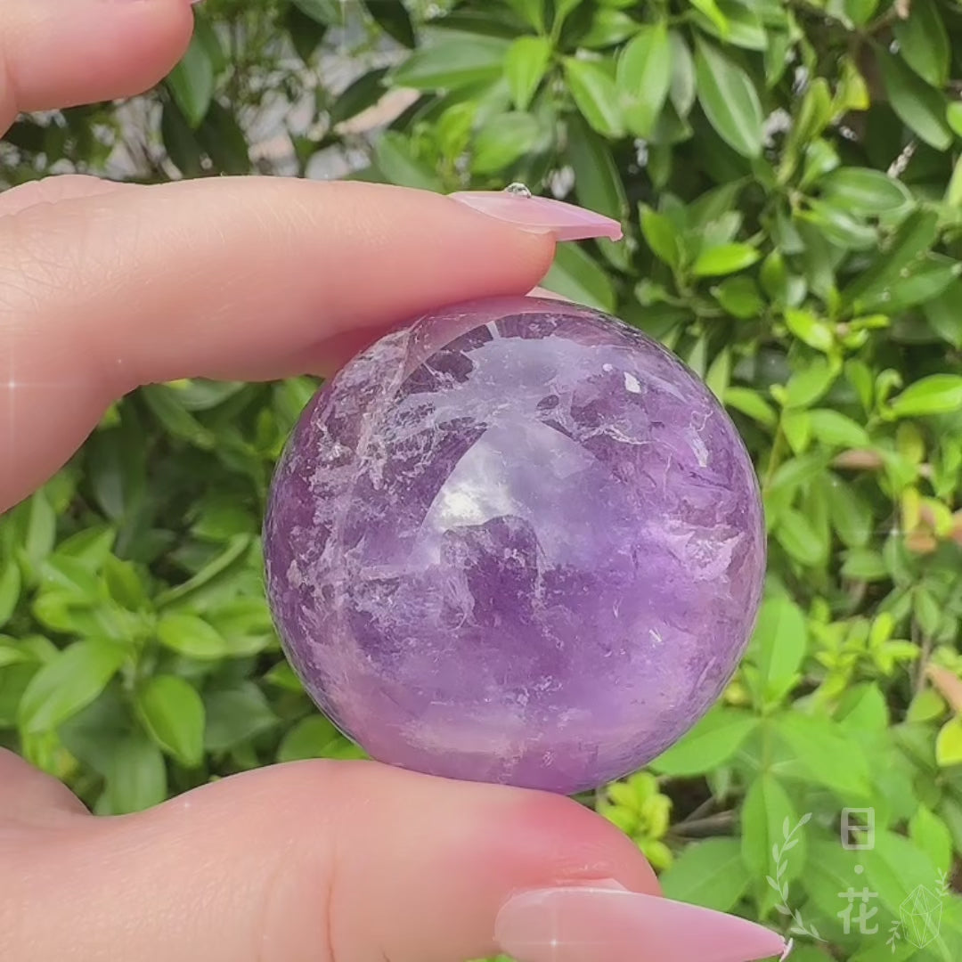 紫水晶水晶球擺件 (一物一圖)