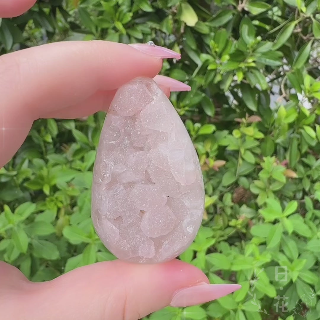 閃閃仙粉色水晶小龍蛋水晶擺件 (一物一圖)