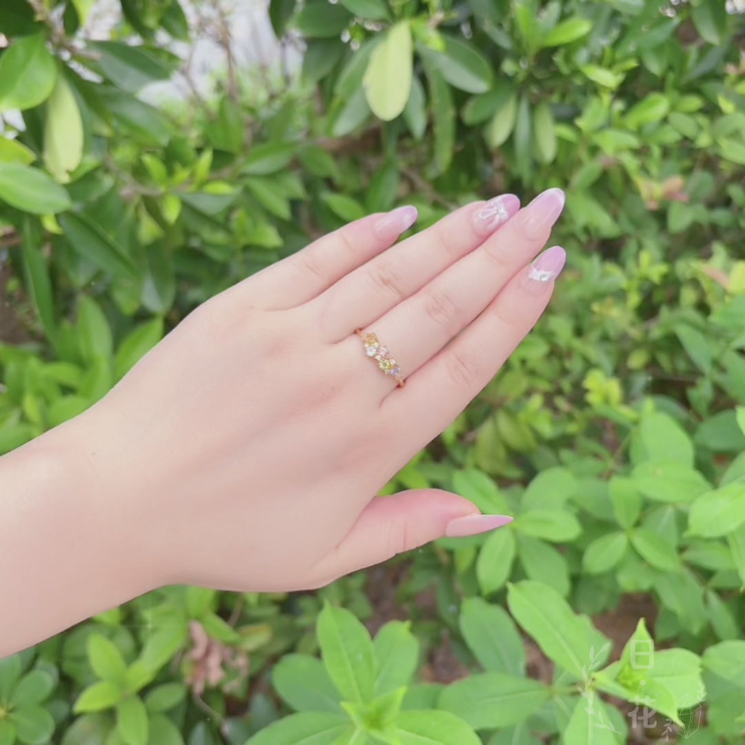 彩碧璽高貴款水晶戒指