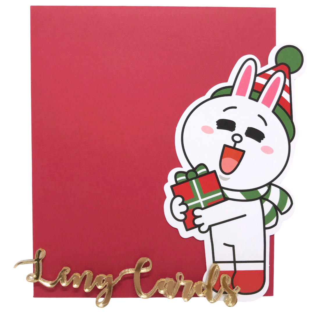 Line Friends Cony 聖誕卡片
