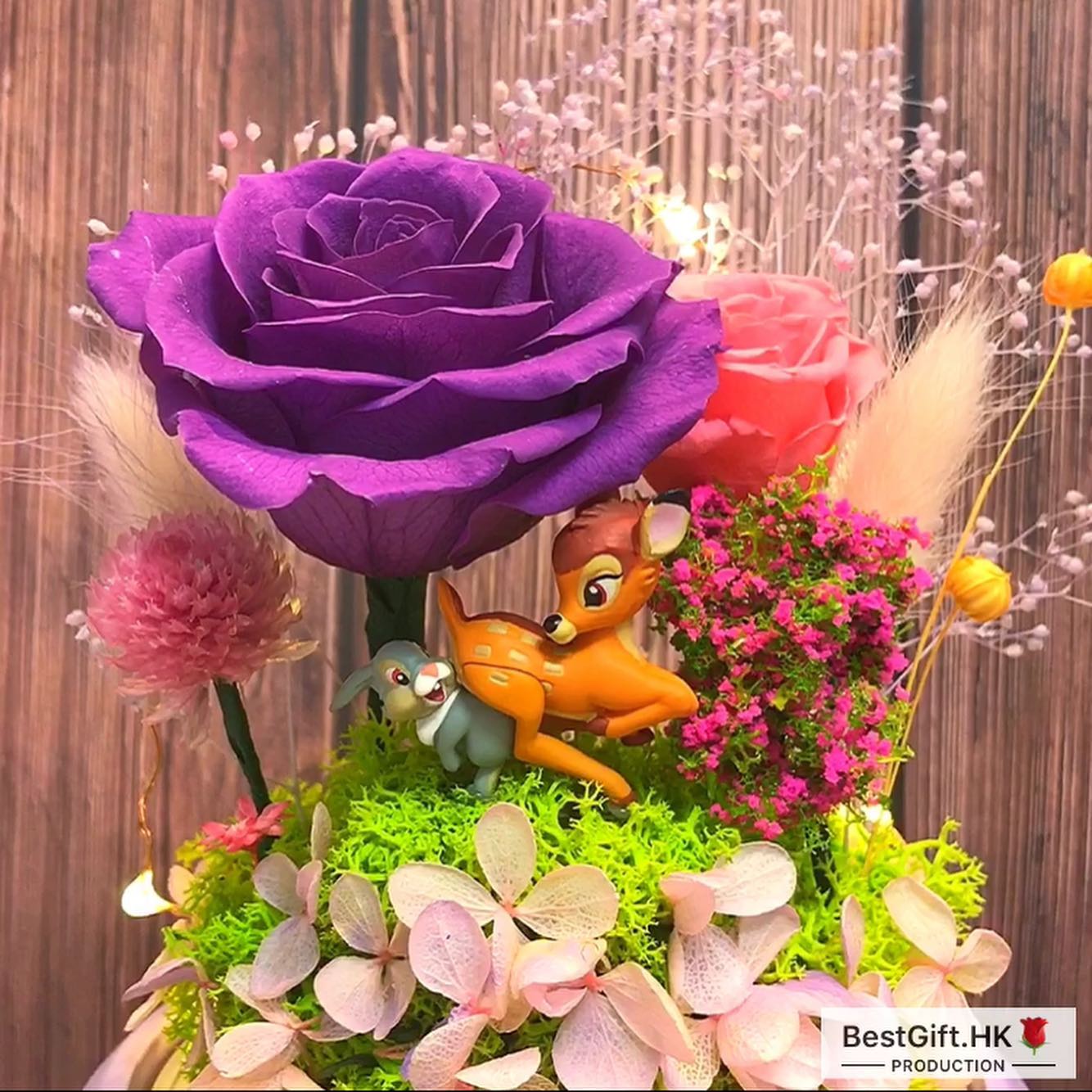 Disney Bambi Preserved  Rose Flower - No Brainer Zone