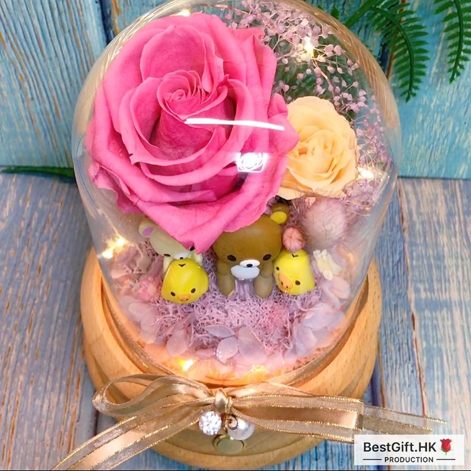 Rilakkuma Preserved Rose Flower - No Brainer Zone