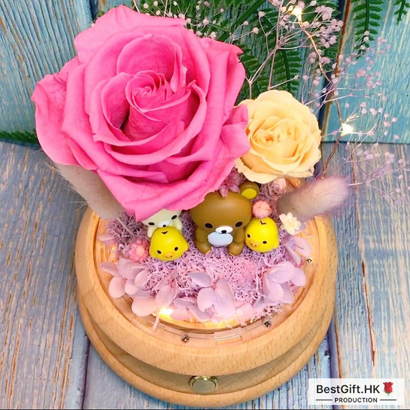 Rilakkuma Preserved Rose Flower - No Brainer Zone