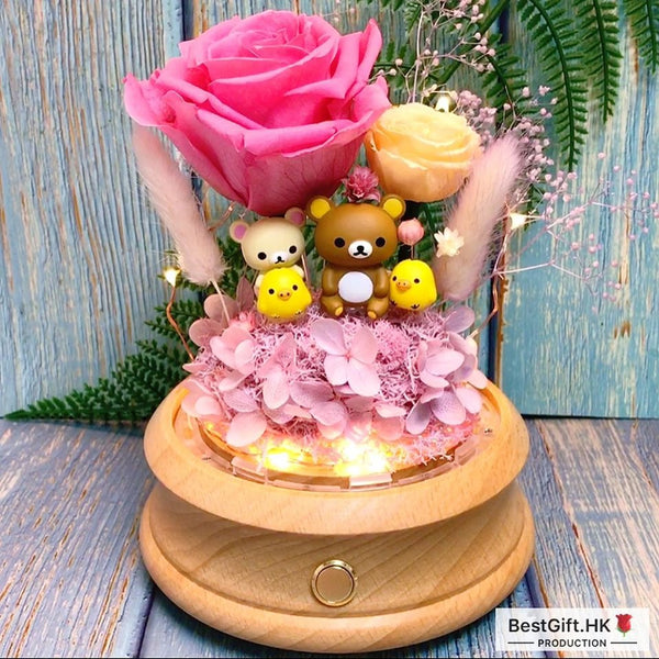 Rilakkuma Preserved Rose Flower - No Brainer Zone