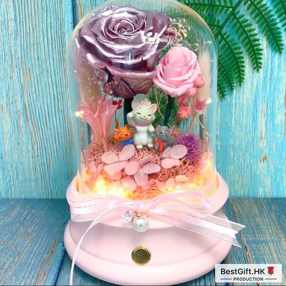 Disney Marie Preserved Rose Flower - No Brainer Zone