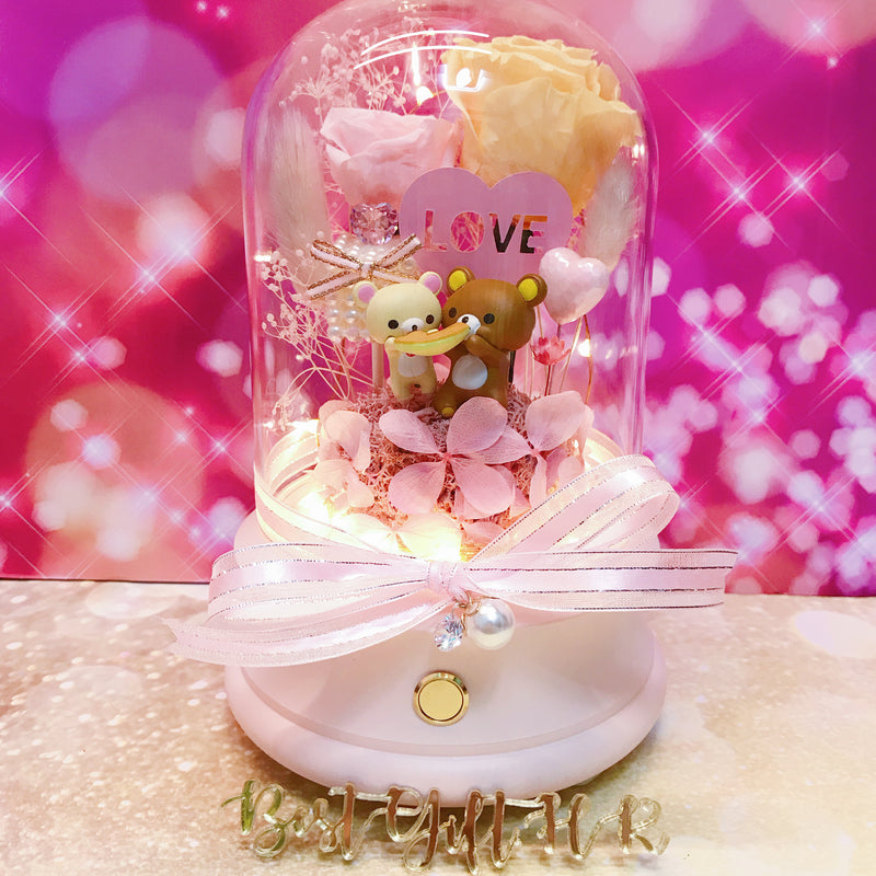 Rilakkuma Preserved Rose Flower - No Brainer Zone