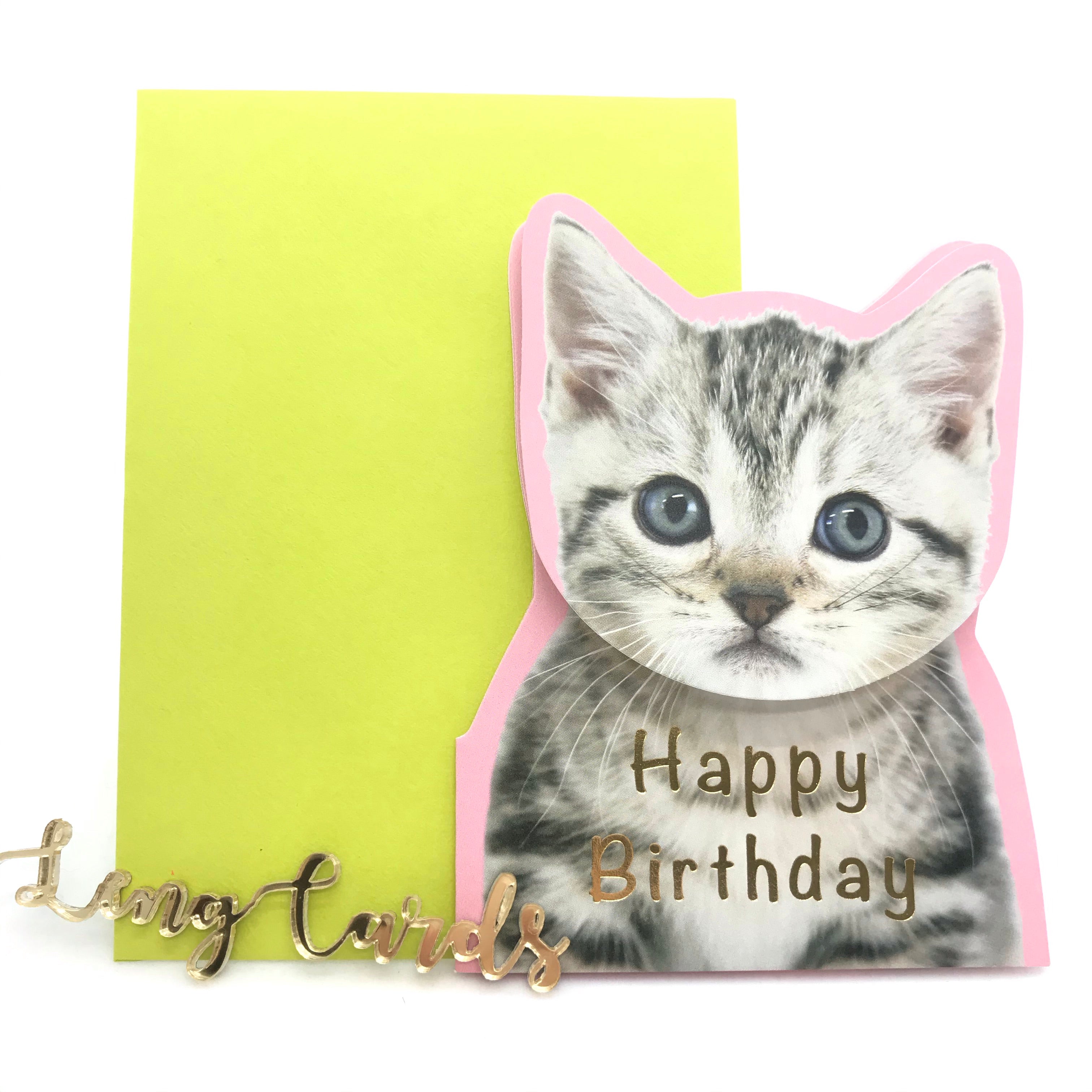 Cat Shake Head Birthday Card - No Brainer Zone