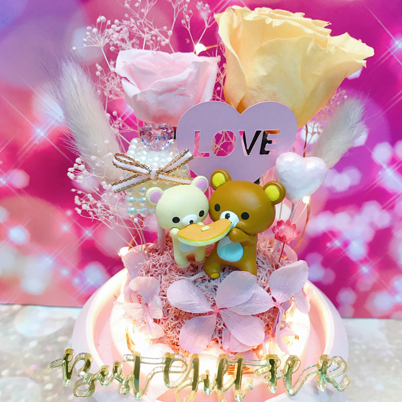 Rilakkuma Preserved Rose Flower - No Brainer Zone