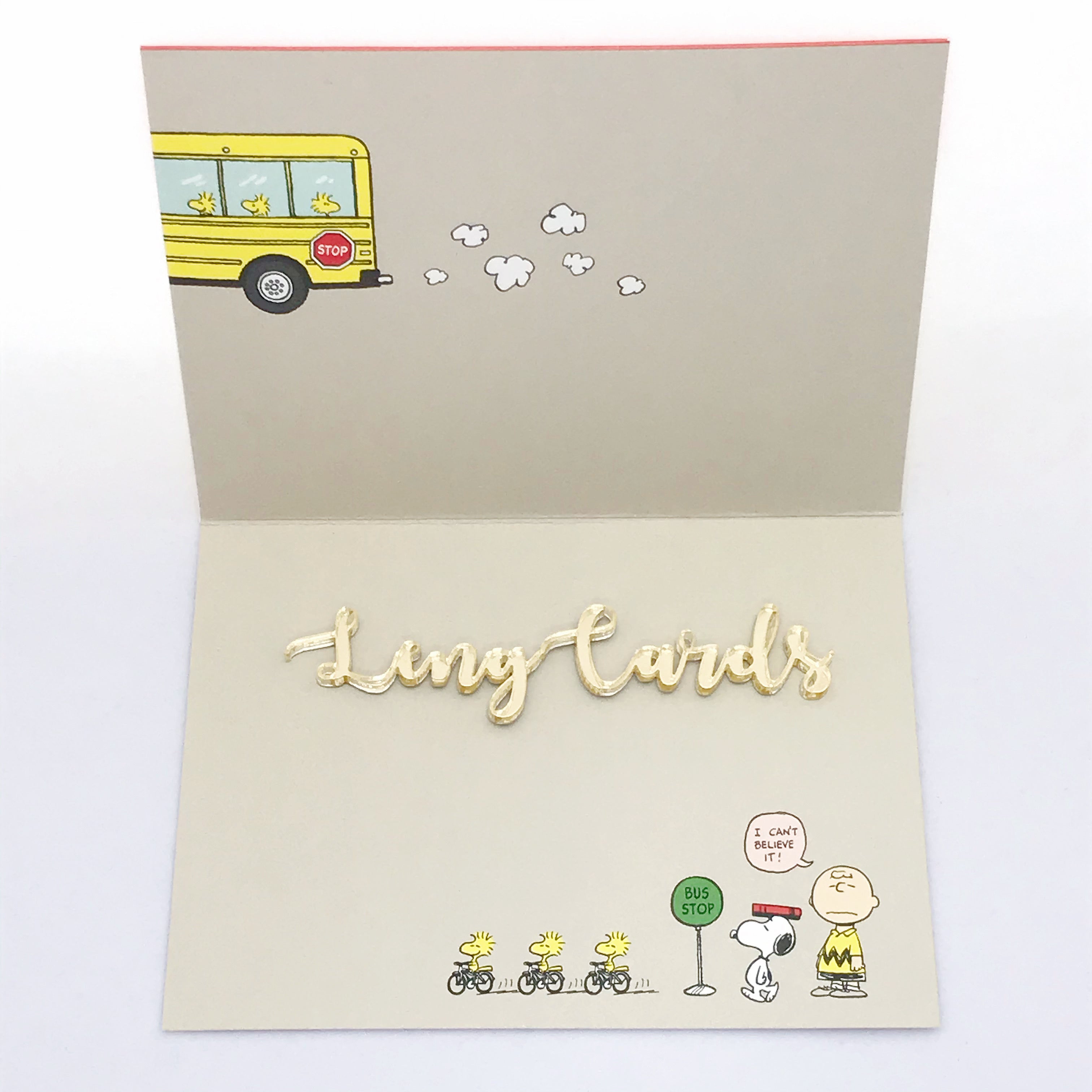 Snoopy School Bus Card - No Brainer Zone