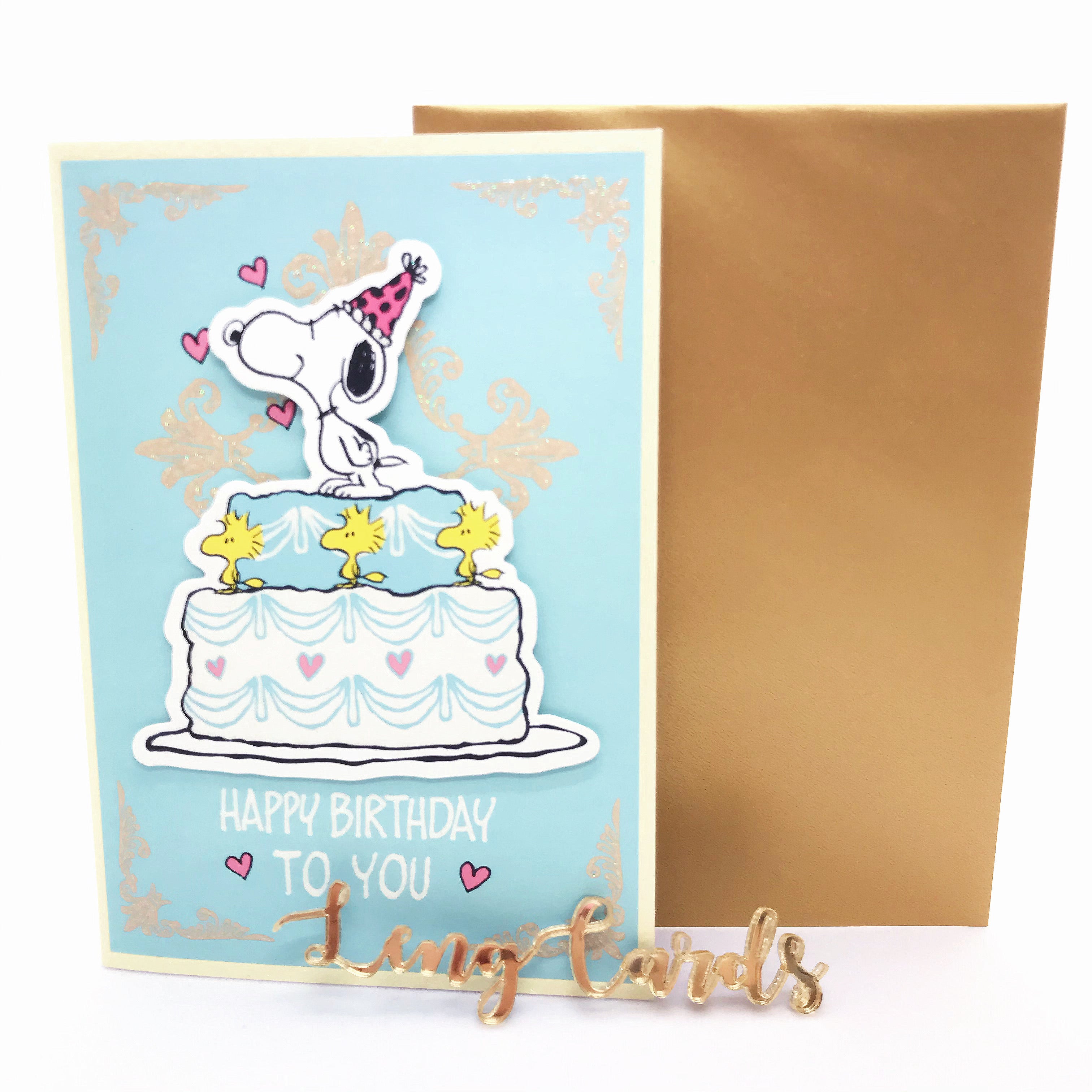 Snoopy Blue Birthday Card - No Brainer Zone