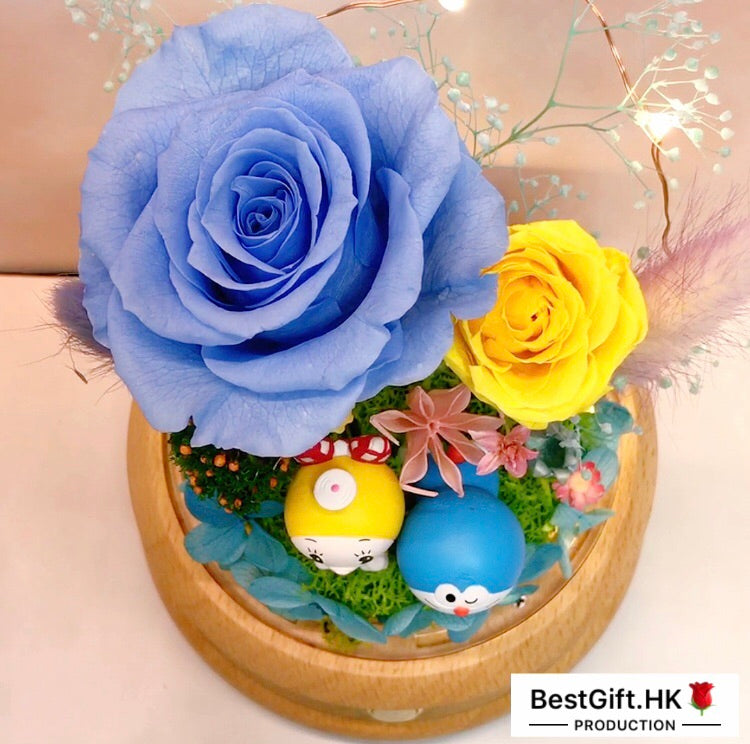 Doraemon Preserved Rose Flower - No Brainer Zone