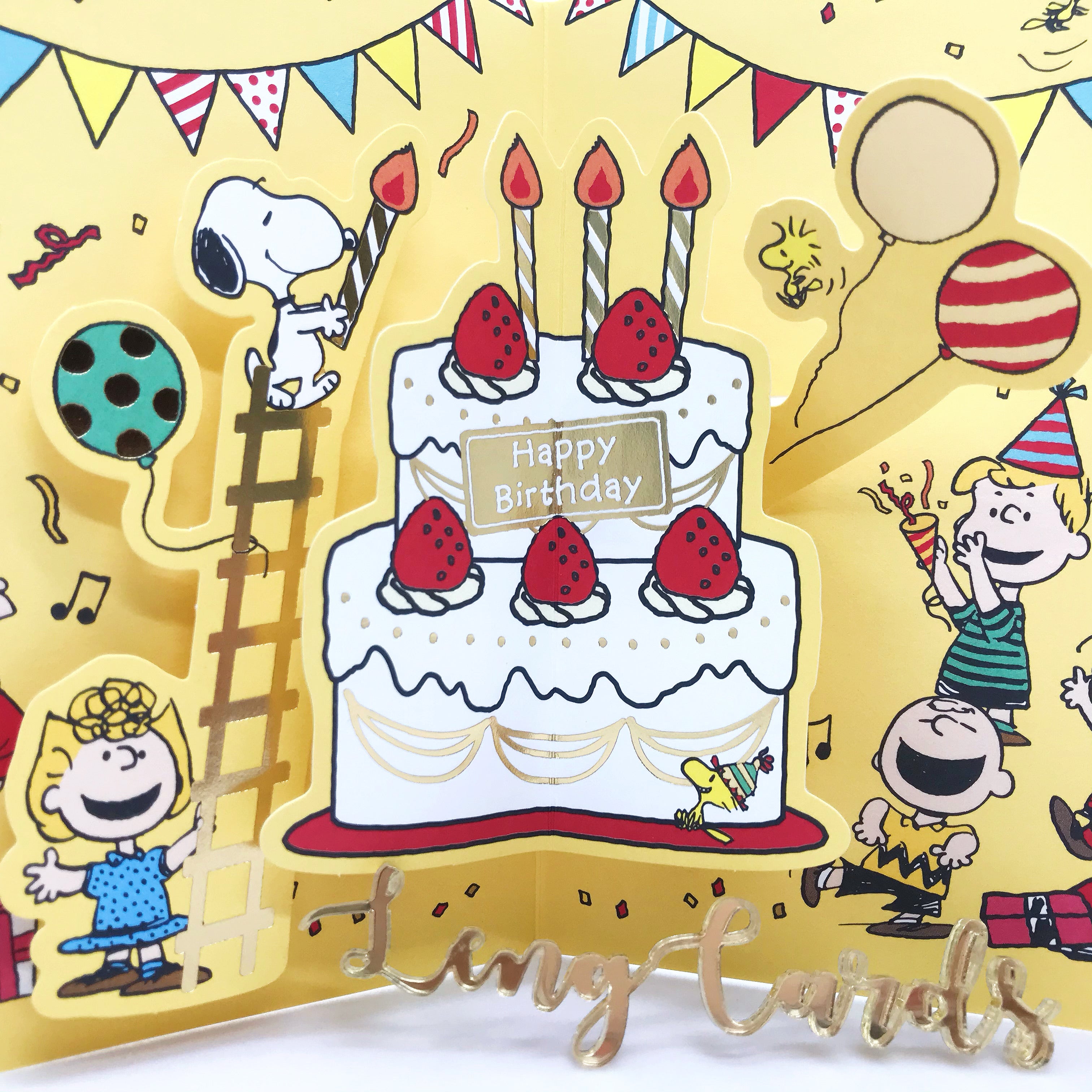 Snoopy Birthday Cake Card - No Brainer Zone