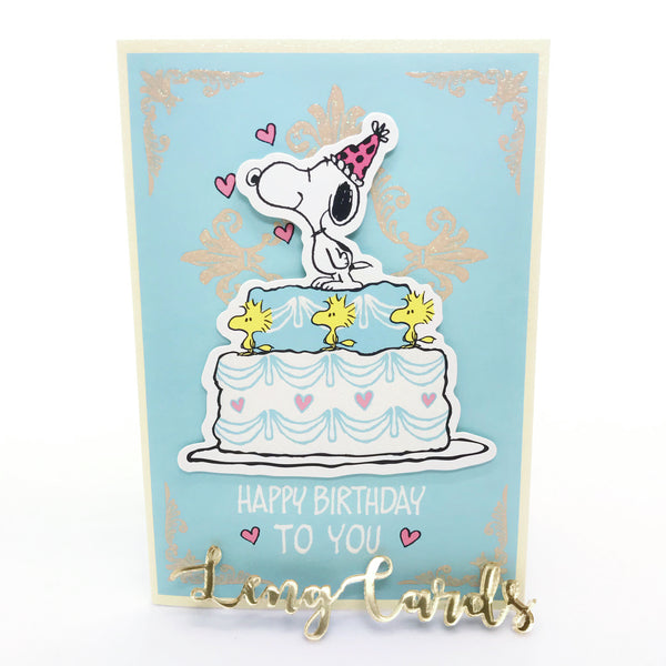 Snoopy Blue Birthday Card - No Brainer Zone