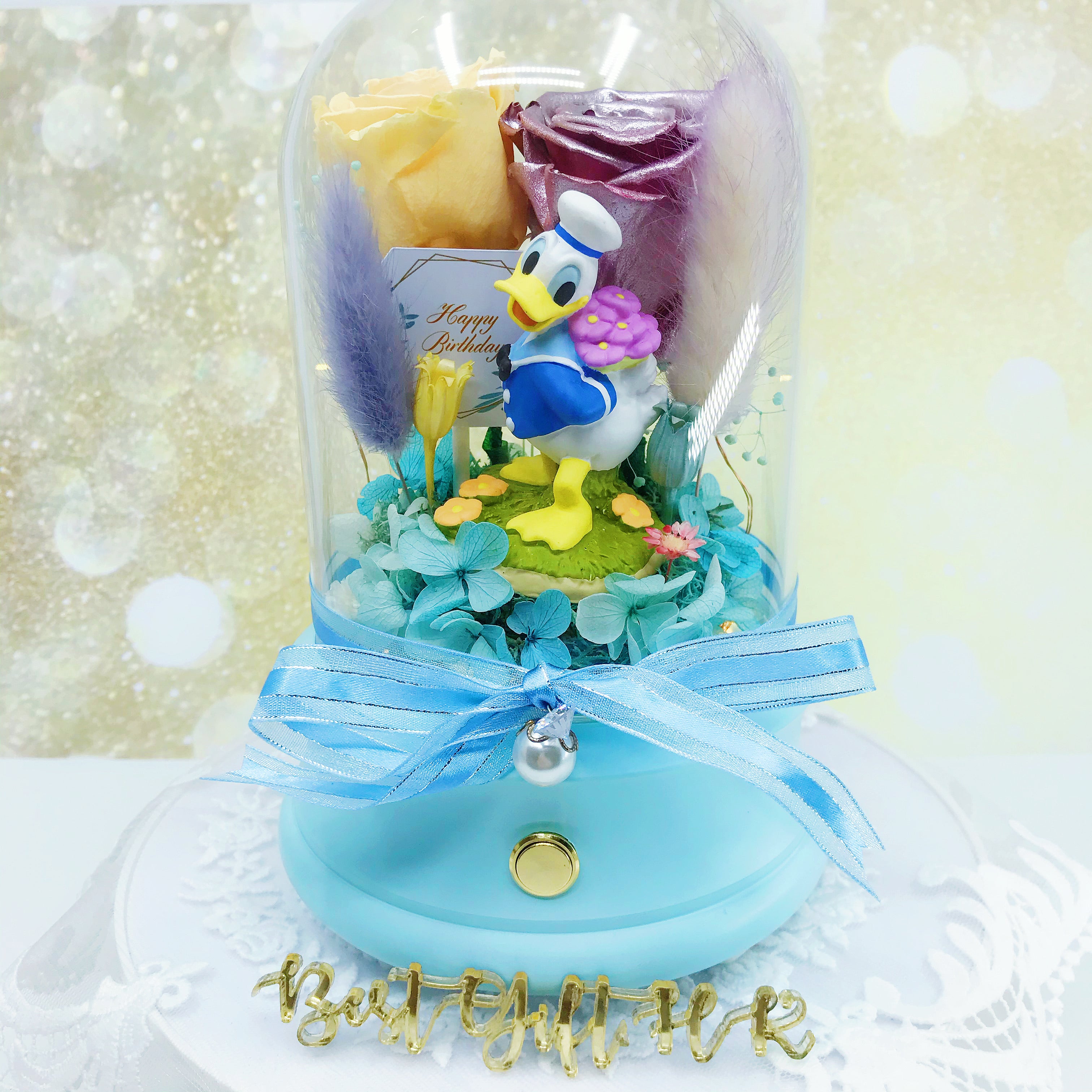 Disney Donald Duck Preserved Rose Flower - No Brainer Zone