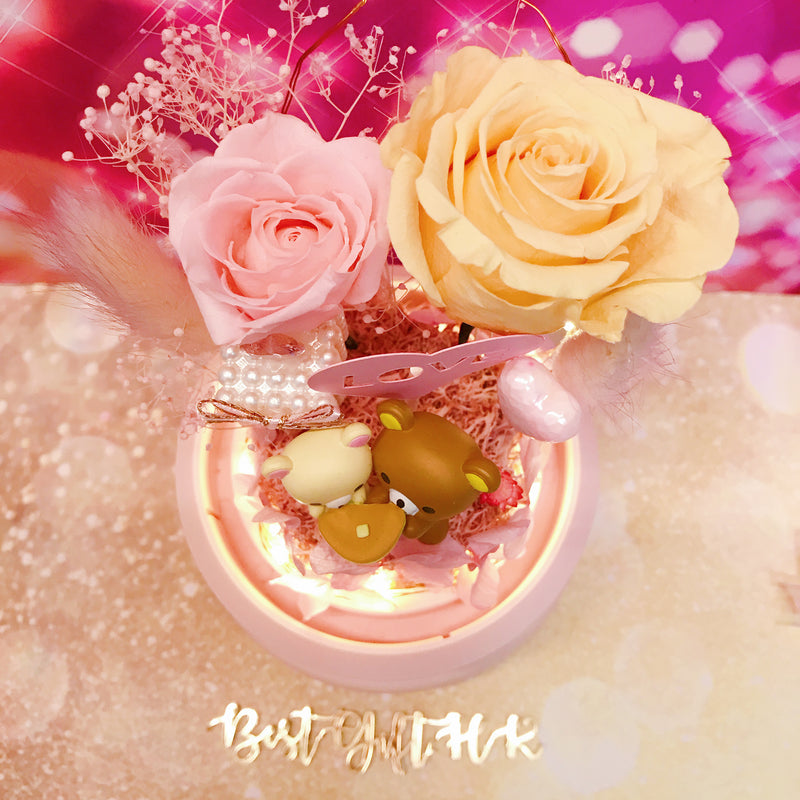 Rilakkuma Preserved Rose Flower - No Brainer Zone