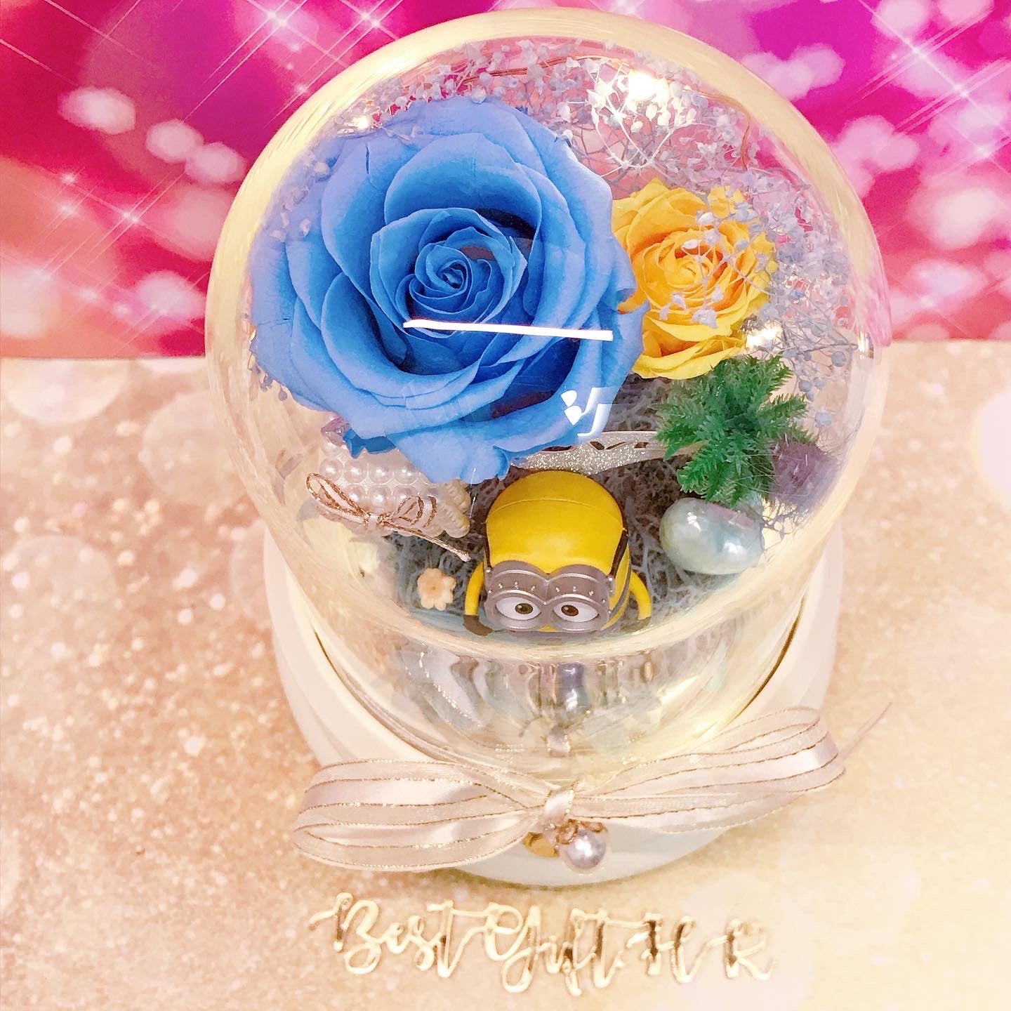 Minion Bob Preserved Rose Flower - No Brainer Zone