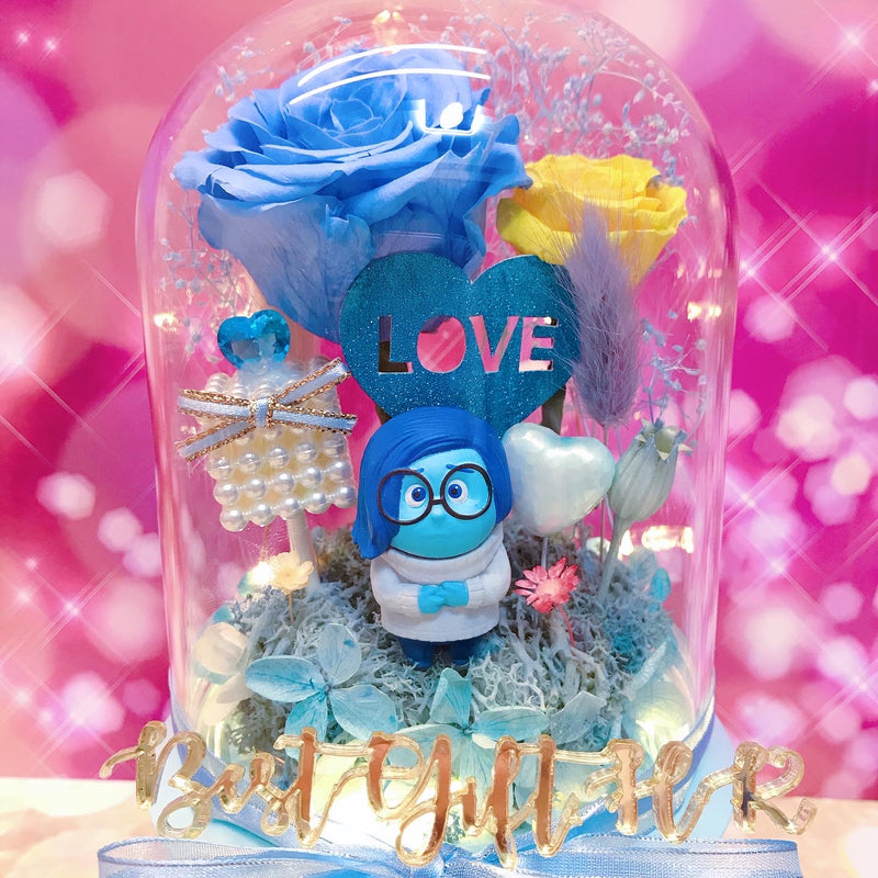 Inside Out Sadness Preserved Rose Flower - No Brainer Zone