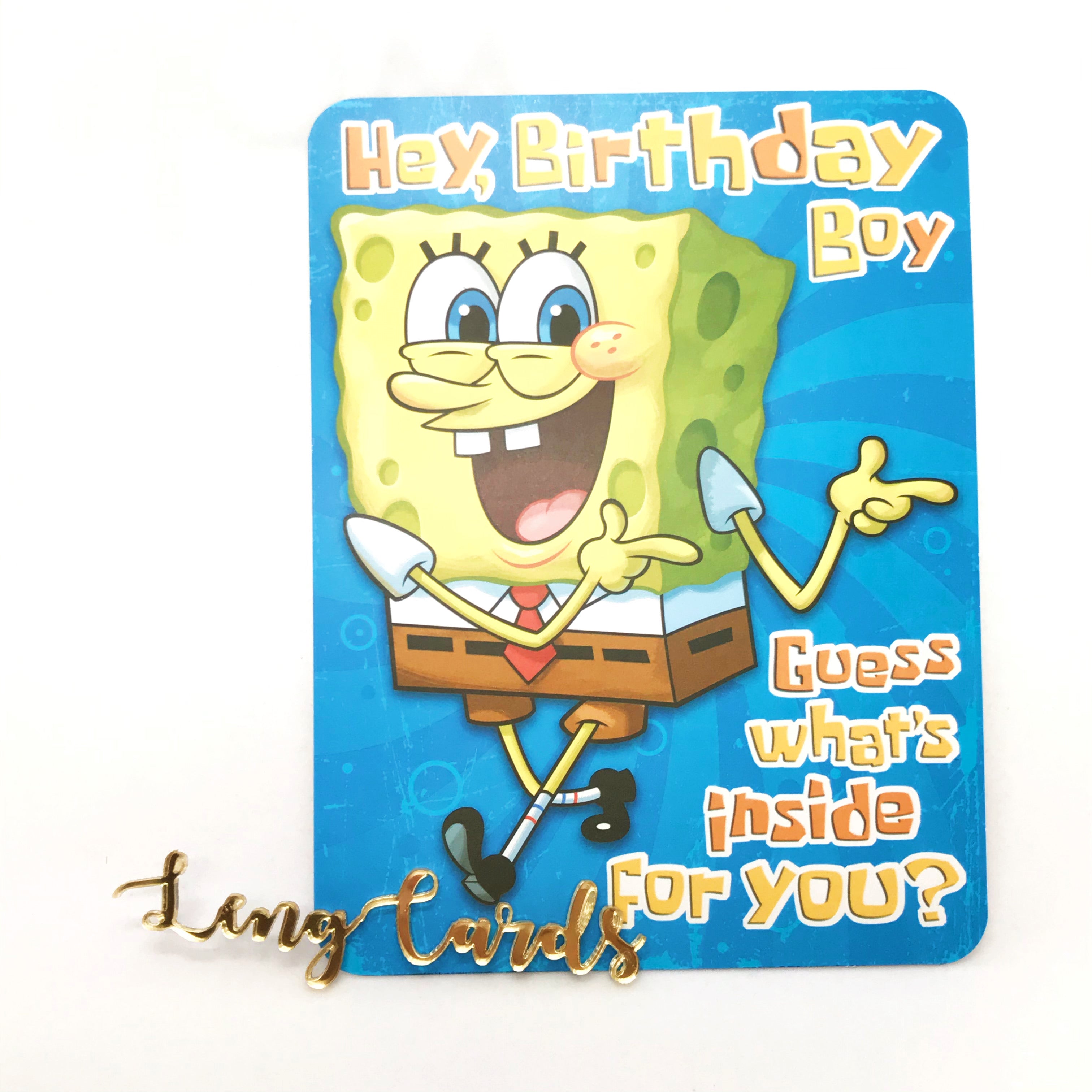 Disney Sponge Bob Birthday Card - No Brainer Zone