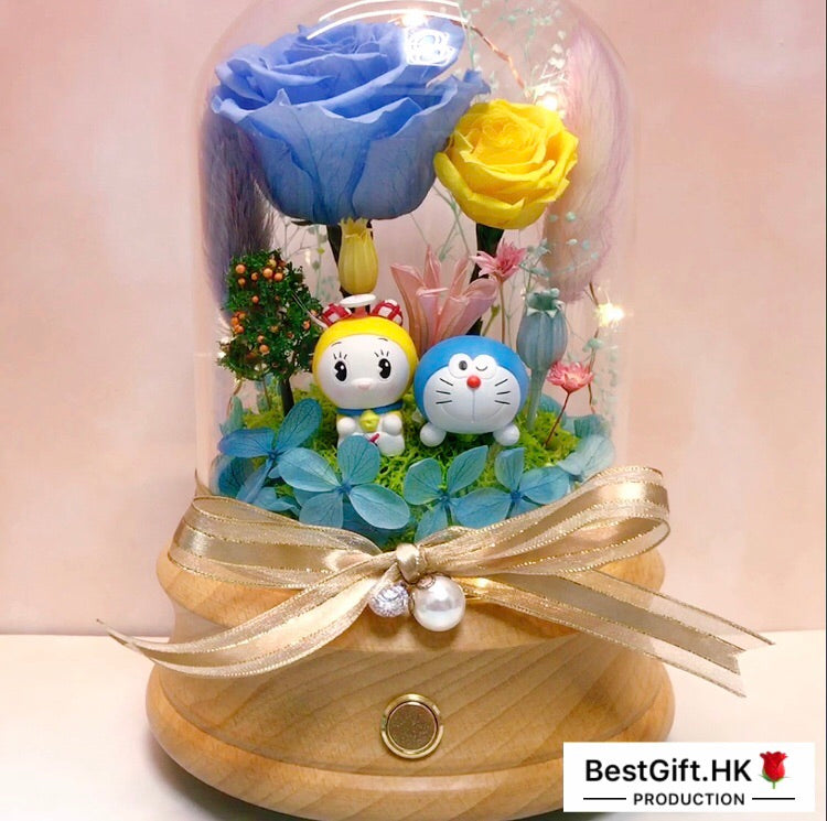 Doraemon Preserved Rose Flower - No Brainer Zone