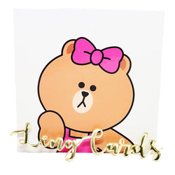 Line Friends Choco生日迷你賀卡