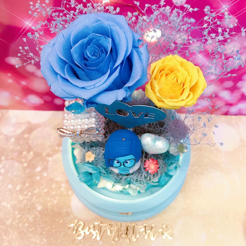 Inside Out Sadness Preserved Rose Flower - No Brainer Zone