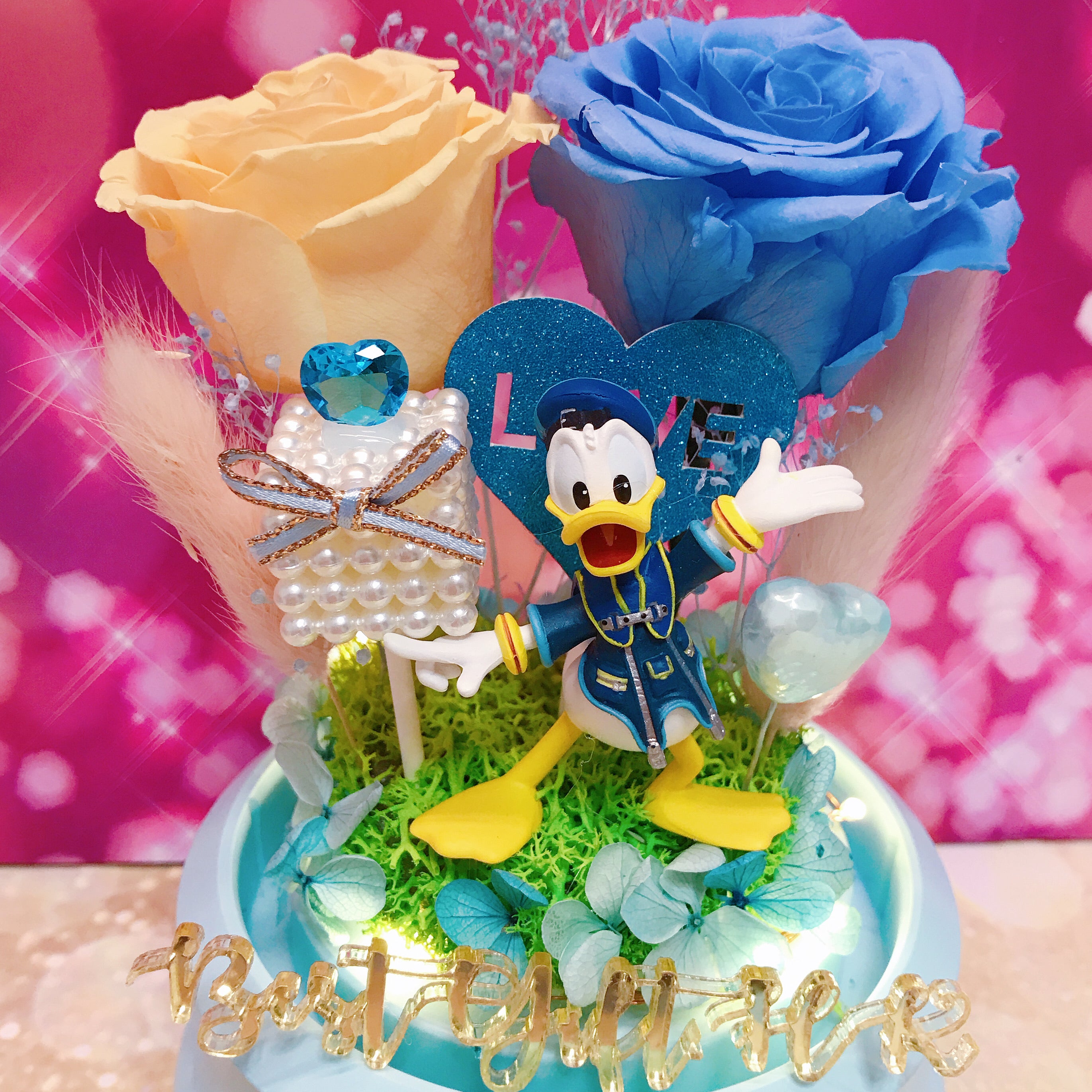 Disney Donald Duck Preserved Rose Flower - No Brainer Zone