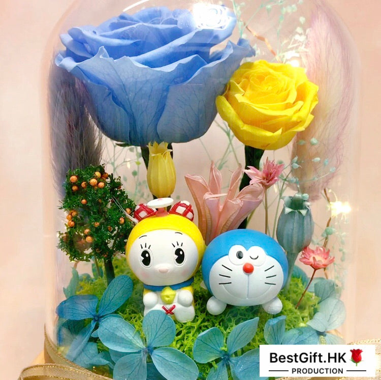 Doraemon Preserved Rose Flower - No Brainer Zone