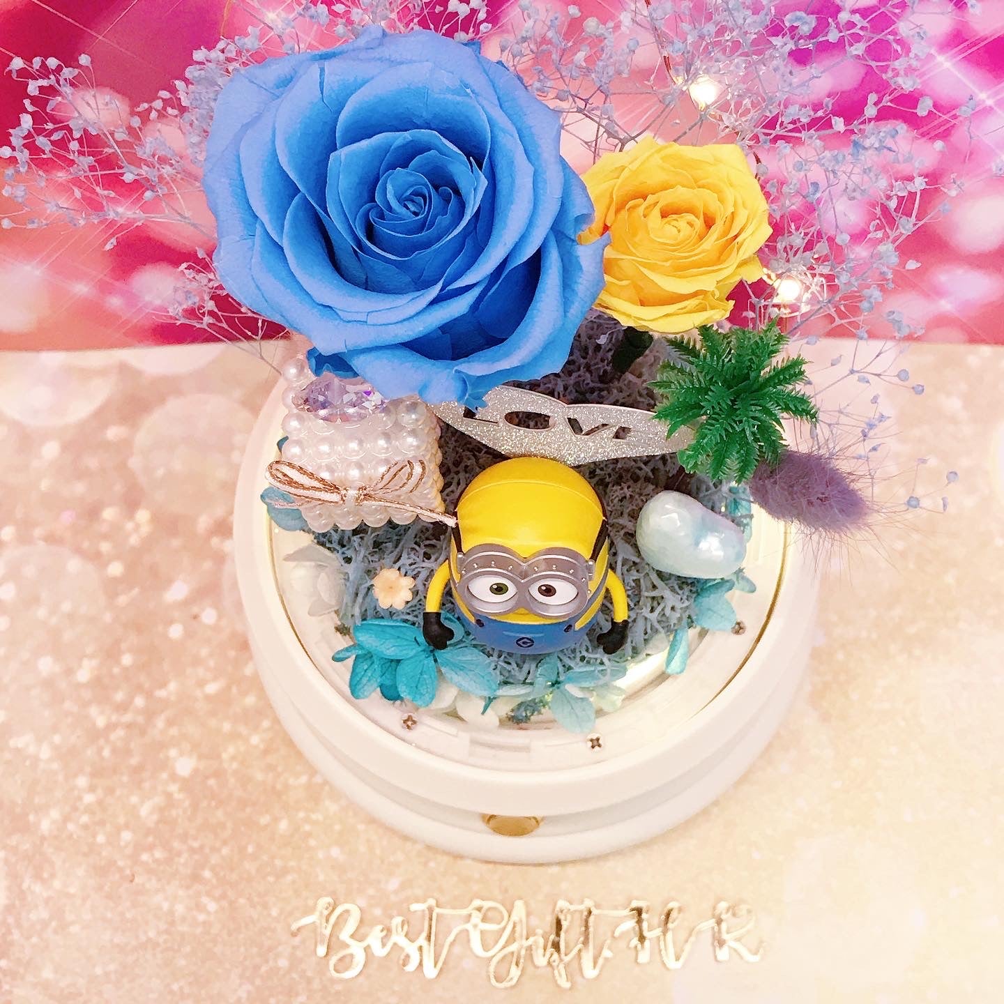 Minion Bob Preserved Rose Flower - No Brainer Zone