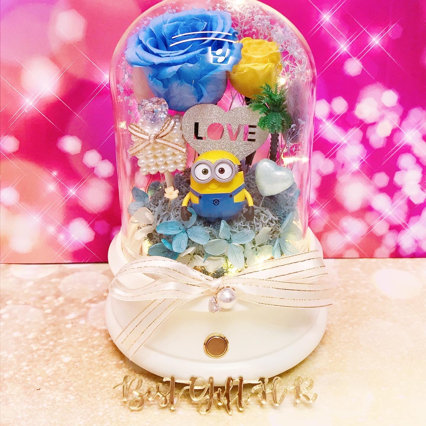 Minion Bob Preserved Rose Flower - No Brainer Zone