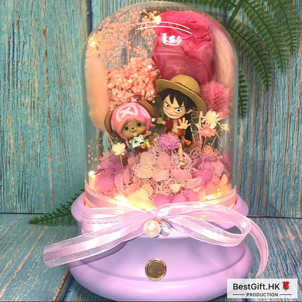 Luffy and Chopper Preserved Rose Flower - No Brainer Zone